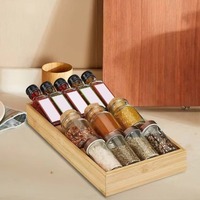 Étagère à épices à trois niveaux de type tiroir, boîte de rangement multifonctionnelle, organisateur d'assaisonnements de cuisine, étagère à épices à trois couches