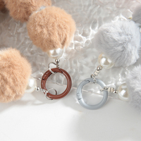 Personnalisé 10 ans + usine expérience hiver mignon sac à dos porte-clés boule en peluche porte-clés portefeuille sac à main pendentif à breloques
