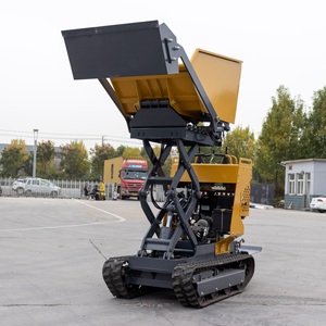 New Agricultural Self-dumping Crawler Dumper Truck Rubber <b>Tracks</b> Fully Hydraulic 0.5Ton Mini Gasoline PLC <b>Pump</b> Gear - Product Image 5