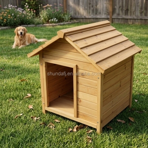 Eco-Friendly Wooden and Dog House Kennel Villa Pet with Print Pattern for Indoor/Outdoor Use - Product Image 3