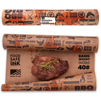 LOKYO rouleau de papier de boucher de qualité alimentaire imperméable à l'eau sulfurisé pour barbecue viande rose artisanat imprimé personnalisé