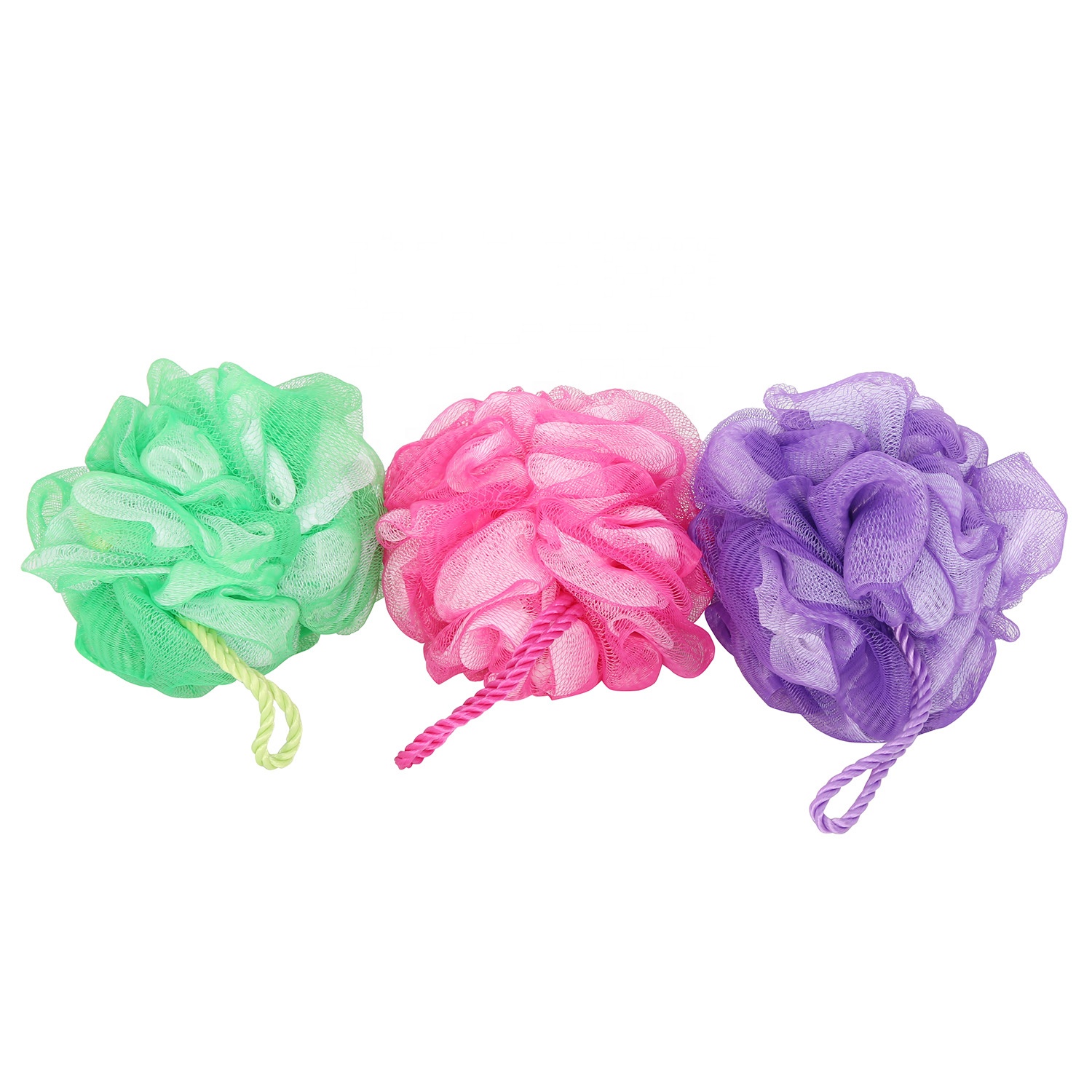 OEM Высококачественная цветная губка для душа с цветами, удобная сетчатая губка для душа с мылом