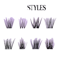 Extensions de cils en soie synthétique Lilac St Dawn (12mm) – Effet naturel sans maquillage, mèches légères et réalistes, sans cruauté animale