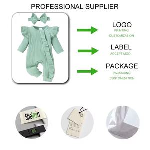 Vêtements pour bébés en gros, barboteuses pour tout-petits, combinaisons, grenouillères, barboteuses, combinaisons une pièce, barboteuse unie pour bébé - Product Image 3