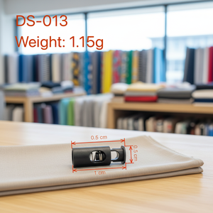 ストッパー トグル クリップ レース締め付けバックル 巾着紐用 ロープ 靴紐用 ブラック プラスチック - Product Image 3