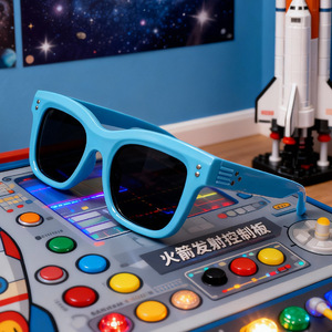 Gafas de sol para niños, rectangulares, con montura completa, polarizadas, UV400, marco de silicona suave, protección solar a la moda, 23037 - Product Image 1