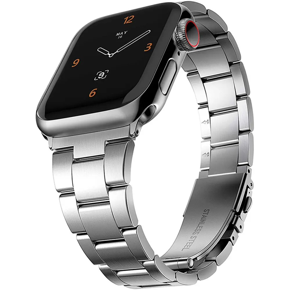 No se necesita herramienta, correa de acero inoxidable, pulsera ajustable para Apple Watch 8 7 49mm iWatch Serie SE 41/45mm 44/40mm correa de reloj