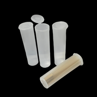 Tube en plastique transparent avec bouchon à pression 32*116MM, résistant aux enfants, étanche, réutilisable, pour le stockage de rouleaux de papier