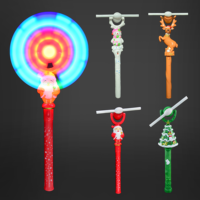 Jouets rotatifs portatifs Père Noël à 360 degrés, baguette éolienne clignotante à LED pour Noël, Nouvel An, événements et fêtes