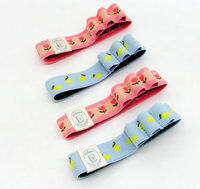 Bande élastique jacquard personnalisée à transfert thermique avec logo sur mesure pour fermeture de carnet, journal ou livre