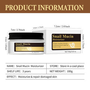 Crème hydratante au mucus d'escargot OEM ODM, crème réparatrice pour peaux abîmées, crème au mucus d'escargot - Product Image 5