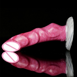 FAAK-G57 Gory Dog <b>Dildo</b> Curved Realistic Animal Penis With Sucker Sex Toys for Women Vaginal Stimulation Adult Anal Plug - Product Image 6