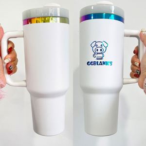 Vaso Térmico de Acero Inoxidable con Aislamiento al Vacío, Recubrimiento Arcoíris, 40 oz, para el Regreso a Clases y Grabado Láser - Product Image 3