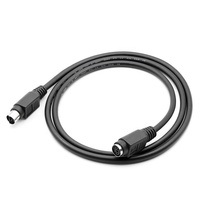 Câble d'extension PS2 mâle-mâle/femelle en cuivre pur, adaptateur à tête ronde 6 broches/6 conducteurs pour souris et clavier