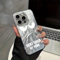 Expressions en colère amusantes pour iPhone 7 8 Plus X Xr Xs 11 12 13 14 15 16 17 Pro Max Ne touchez pas mon téléphone Coque en TPU