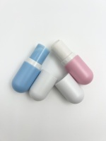Mignon mini tube de rouge à lèvres blanc bouteilles en plastique vides cosmétiques emballage baume à lèvres bâton conteneurs en forme de capsule