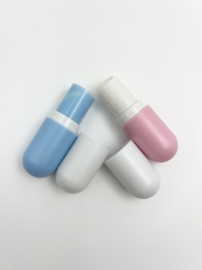 Dễ thương Mini Son môi Trắng ống chai nhựa Rỗng Mỹ phẩm bao bì Son dưỡng môi hộp đựng viên nang hình - Product Image 5