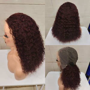 Parrucca Bob Corta Taglio Pixie Ricci Jerry Economica con Frontale in Pizzo 4*4, Capelli Umani Vergini Europei Colore Naturale per <span class=keywords><strong>Donna</strong></span> - Product Image 2