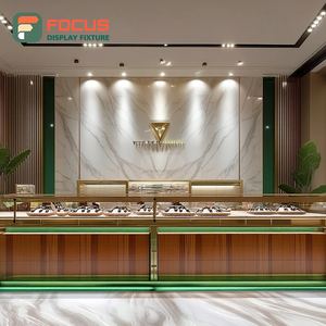 Modern Jewelry Retail Display System Wood <b>Frame</b> Boutique Space Display Cabinet - Product Image 2