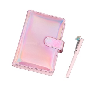 De A6 holográfica de la PU planificador con 6 anillos de presupuesto Binder suministros de oficina con hebilla CUBIERTA DE LA Notebook de A5 a6 Binder - Product Image 2