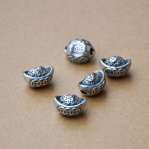 ลูกปัดเงินโบราณรูปหยวนเป่า ขนาด 16x13x10 มม. สำหรับทำสร้อยข้อมือ - Product Image 2