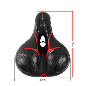 Asiento de Bicicleta Acolchado, Cómodo Sillín de Cuero con Cojín Suave <span class=keywords><strong>para</strong></span> Adultos, Hombres y Mujeres, Deportes al Aire Libre - Product Image 2