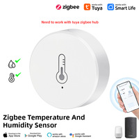 Thermomètre hygromètre numérique ZigBee 3.0 WiFi USB à piles, compatible Alexa Google, avec écran OLED pour bar et garage