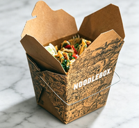 Biologisch Abbaubare Kompostierbare Karton-Box für Takeaway-Fastfood mit Griff, Glänzende/Matte Laminierung, Faltbare Verpackung für Sushi und Kartoffelchips