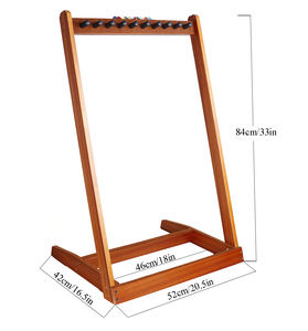 Espositore per Chitarre in Legno Personalizzato e Resistente, Supporto Verticale Multigruppo per Chitarre Folk, Elettriche, Acustiche, Bassi e Plettri - Product Image 2