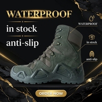 En stock, prix bas, bottes tactiques en cuir vert, bottes tactiques de sécurité du désert pour l'entraînement des hommes