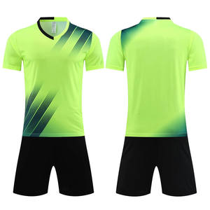 Adults Children Low Price Breathable Blue Pink Color Soccer Jerseys Sets Short Sleeve 100% Polyester Quick Dry Unisex Retro - Product Image 4