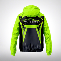 Blouson Bomber à Capuche Personnalisé 100% Polyester Hiver Équipe de Football Entraînement Imperméable Respirant Coupe-Vent Sublimation Style Urbain