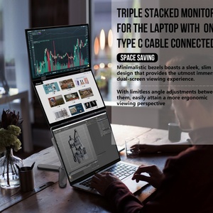 Portable Double Moniteur Flexible 15.6 Pouces IPS Panneau Pliable pour Ordinateur Portable Type C Interface Triple Moniteur Option - Product Image 3