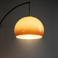 Lampadaire vintage avec abat-jour en verre ambré dégradé pour salon, chambre, hôtel, salle de séjour, restaurant, coin lecture