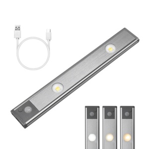 Luz de Armario de 3 Colores con Sensor de Movimiento Ojo de Gato, Luces Nocturnas LED para Gabinetes de Cocina, Recargables de 1000mAh - Product Image 1