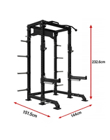 Machine d'entraînement de force Half Rack - Équipement multifonctionnel pour squats, biceps et triceps - Logo personnalisé disponible