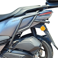 Pare-chocs noir anti-chute avec échappement arrière, accessoires de moto pour Chunfeng 150SC-BXG, rénovation/mise à niveau