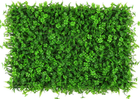 Panneau de haie artificielle en buis pour mur végétal, 12 pièces 20''x20'', résistant aux UV, design mural en herbe artificielle verte