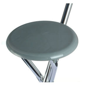 Bastón de Aluminio Ajustable Kaiyang con Asiento Plegable de Tres Patas para Personas Mayores, Uso en Exteriores, Color Gris - Product Image 2