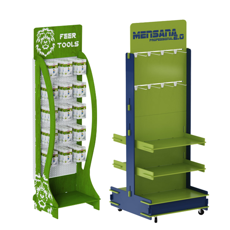 Apache Custom High Load Bearing Tool Display Rack Metal and Wood Combination for Supermarkets Shops Factories — view 3