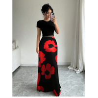 Robe longue taille haute pour femme, nouvelle jupe moulante imprimée pour l'été, ODM OEM