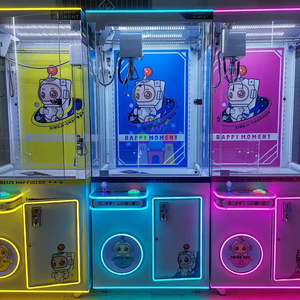 Macchina da gioco a gru a gettoni con artiglio blu trasparente per bambole, distributore automatico Key <span class=keywords><strong>Master</strong></span> con 1 anno di garanzia - Product Image 4