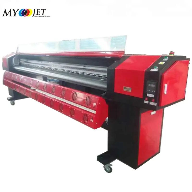 Low price high resolution flex banner printing machine 3.2m konica 512i solvent printer in india