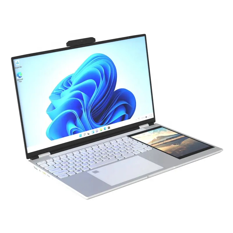 Best Verkopende 15.6 + 7Inch Intel Celeron N5105 180 Openen En Sluiten 16Gb Ram 2Tb Ssd Vingerafdruk Ontgrendelen Mini Notebook Laptop