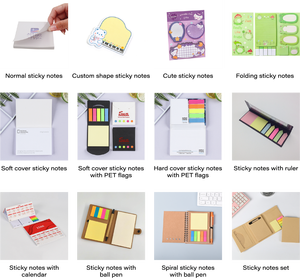 Notes et mémos de bureau de haute qualité personnalisables avec logo et couvertures rigides autocollantes colorées. - Product Image 5