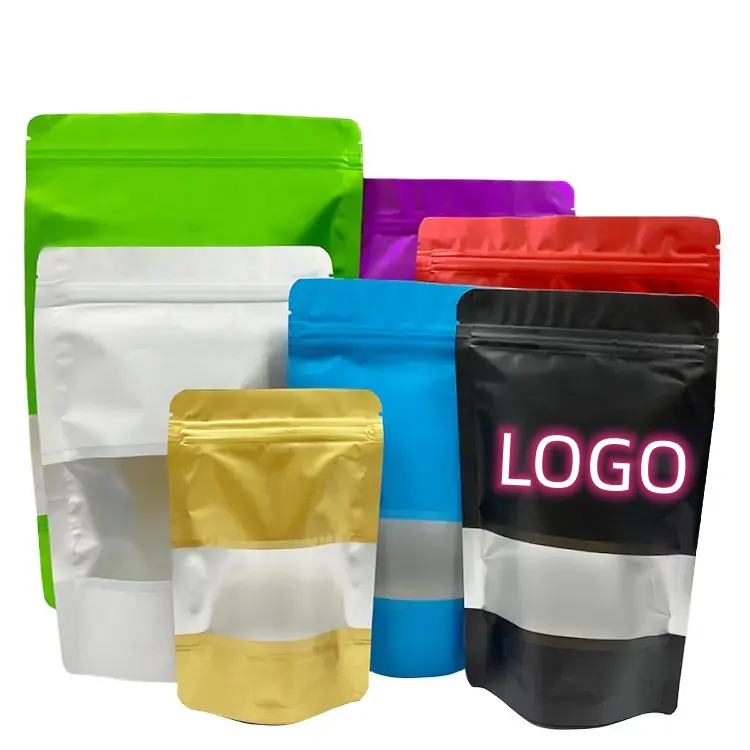 Gerecycled Food Grade Geprinte Aluminiumfolie Verpakkingszak Plastic Bolsas Mylar Rits Doypack Stand Up Pouch