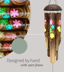 Piney Bamboo Wind Chimes-Campanas de viento de madera para exteriores - Product Image 3