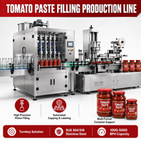 Tomatenpuree fruitjam complete productielijn wassen, vermalen, concentreren, vullen