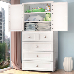 Armoire de rangement minimaliste à 5 tiroirs en plastique Morandi pour chambre, salle de bain et vêtements de bébé - Product Image 2