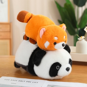 Peluche Reversibile a Forma di Animali - Giocattolo di Peluche Reversibile a Doppia Faccia - Pinguino, Procione + <span class=keywords><strong>Panda</strong></span> 25cm 3 Assortimenti Animali - Product Image 2